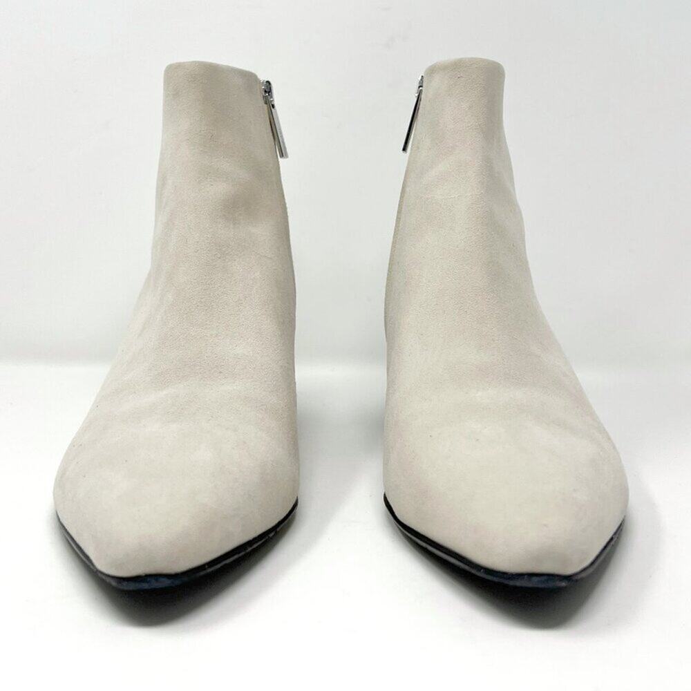 The Row Ambra‎ Beige Suede Ankle Boots Size 40.5 Quiet Luxury Pointed Toe - Picture 4 of 10